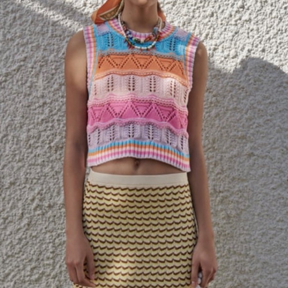 Zara Tops Zara Crochet Knit Top Poshmark